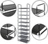 FORUP 10 Tiers Stackable Shoe Rack, Adjustable Shoe Storage Organizer Shelf, Non-Woven Fabric Shoe Tower Shelf (Black)