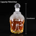 MOLIGOU Glass Decanter with Airtight Stopper, Liquor Decanter with Unique Buddha Shaped Design, Decanter Bottle for Whiskey, Brandy, Vodka, 25oz/750ml