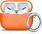 R-fun AirPods Pro Case Cover with Circle Keychain, Full Protective Silicone Skin for 2019 Apple AirPods Pro Charging Case-Orange
