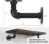 Sunexinlo Industrial Pipe Shelves Brackets, Cast Iron Heavy Duty Elbow Pipe Shelving Brackets, Black (4)