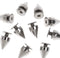 RUBYCA 100 Sets 9MM Silver Color Bullet Cone Spike and Stud Metal Screw Back for DIY Leather-Craft