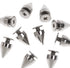 RUBYCA 100 Sets 9MM Silver Color Bullet Cone Spike and Stud Metal Screw Back for DIY Leather-Craft