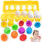 CPSYUB Toddler Toys, 18 Month Toys, Easter Eggs Gifts Toys for 1, 2, 3 Year Old Girls / Boys, Montessori Matching Eggs Educational Color & Shape Recognition Skills Learning Toys BPA Free (12 Eggs)