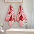 Happy Valentines Red Herats Towels Set of 2 Hand Towel Absorbent Face Towel Soft Dish Towels for Gym Bath Kitchen Decor 28x14 Inches