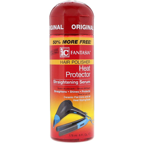 Fantasia High Potency IC Heat Protector Straightening Serum, Hair Polisher, 6 oz.