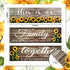 3 Pieces Sunflower Farmhouse Wall Decor Sunflower Wooden Sign Front Porch Decoration Sunflowers Kitchen Decor This is us Family Together Hanging 11.8 x 3.54 Inches Summer Wall Sign Decor for Bathroom