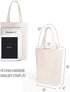 Lily Queen Natural Canvas Tote Bags DIY for Crafting and Decorating Reusable Grocery Washable Bag Shopping Bag (Natural - 6 Pack)