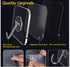 Adhesive Hooks, Transparent Reusable Utility Hooks Heavy Duty Wall Hooks 13lb(Max) Seamless Hooks Waterproof and Oil Proof for Kitchen Bathroom and Kitchen (50)