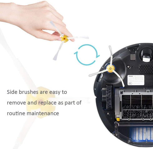 KEEPOW Replacement Accessories Kit for iRobot Roomba 600 Series 675 690 680 671 652 650 620 614 595 Vac Parts, 4 Hepa Filters,4 Side Brushes,1 Flexible Beater Brush,1 Bristle Brush,2 Cleaning Tool