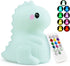 Dinosaur Kids Night Lights -USB Rechargeable Animal Silicone Lamps with Touch Sensor and Remote Control -Portable Color Changing Glow Soft Cute Baby Infant Toddler Gift - (Green)