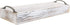 MyGift Whitewashed Wood Rectangular Party Serving Tray with Side Handles