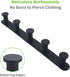 Towel Hook Rack Matte Black, Angle Simple SUS304 Stainless Steel Bathroom Hook Rail 5 Hooks, Utility Kitchen Towel Holder, Wall Mount
