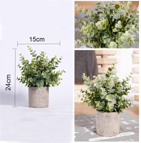 HC STAR Artificial Plant Potted Mini Fake Plant Decorative Lifelike Flower Green Plants