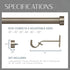 Elrene Home Fashions Serena Single Curtain Rod for Curtains and Drapery with Contemporary Cap Finials, 1-Inch Diameter, 48" - 86" Adjustable Rod, Polished Nickel