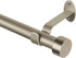 Elrene Home Fashions Serena Single Curtain Rod for Curtains and Drapery with Contemporary Cap Finials, 1-Inch Diameter, 48" - 86" Adjustable Rod, Polished Nickel