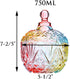 Danmu 1Pc Colorful Glass Storage Jar with Lid Candy Cookie Jar Jewelry Box Buffet Jar Biscuit Containers (750ml / 26oz)
