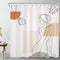 HVEST Boho Mid Century Shower Curtain for Bathroom Decor, Shapes Line Abstract Girl Shower Curtain with Hooks Modern Minimalist Art Aesthetics Polyester Waterproof Fabric Bath Accessories, 72X72Inches