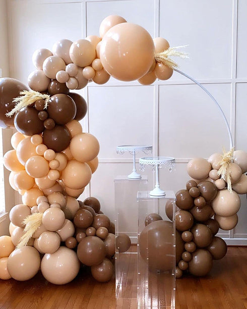 126PCS Boho Brown Dusty Rose Pink Nude Ivory White Baby Shower Balloons Balloon Garland Arch Kit, Teddy Bear Jungle Safari Baby Shower Birthday Party Decorations Supplies for Boy Girl