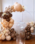 126PCS Boho Brown Dusty Rose Pink Nude Ivory White Baby Shower Balloons Balloon Garland Arch Kit, Teddy Bear Jungle Safari Baby Shower Birthday Party Decorations Supplies for Boy Girl