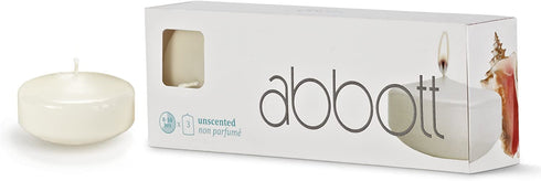 Abbott Collection Round Floating Candles, Cream, Large (3 pack)