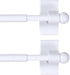 H.VERSAILTEX 2 Pack Magnetic Curtain Rods for Metal Doors Top and Bottom Multi-Use Adjustable Appliances for Iron and Steel Place, Petite Ball Ends, 16 to 28 Inch, 1/4 Inch Diameter, White