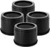 Suwimut 4 Pack Round Bed Risers, Elevator up to 3 Inch Heavy Duty Furniture Risers for Sofa Couch Table Chair, Lifts Up to 10,000 LBs, Durable ABS Plastic and Anti Slip Foam Grip, Non Stackable