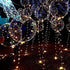 LED Light Up Bobo Baloons 10 Packs, 20 Inches Clear Helium Transparent Balloons 15 pcs, Glow in The Dark Ballons for Christmas Wedding Birthday Valentines Day Halloween Party Decoration