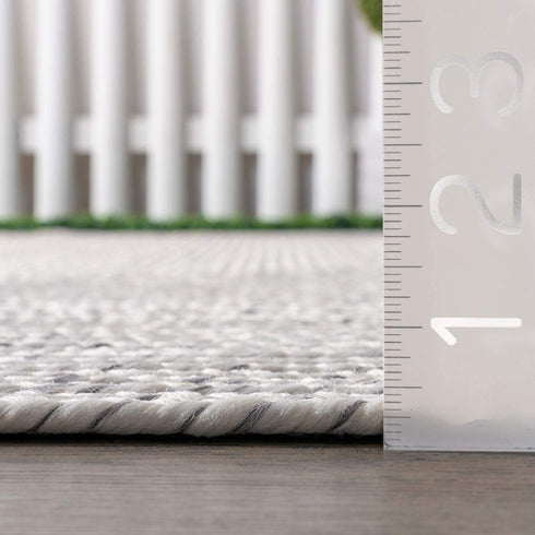 nuLOOM Wynn Braided Indoor/Outdoor Accent Rug, 2' x 3', Ivory