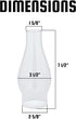 Ohlectric OL-44470 Glass Lamp Chimney - Chimney Transparent Glass Shade - Hand Blown Replacement For Vintage Oil Lamps - Prevent The Flame - Curvy Lamp Chimneys - 2 …? inch Fitter, Pack Of 2