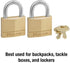 Master Lock 140T Solid Brass Padlock with Key, 2 Pack, 2 Count
