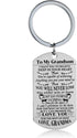 Grandson Keychain Key Ring Believe Inspirational Gifts from Grandma Grandmother Birthday Graduation Christmas Gifts Jewelry Grandma To Grandson Gifts