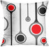 Emvency Set of 4 Throw Pillow Covers 18x18 Inches Decorative Cushion Modern Abstract Red Black White and Grey Wavy Vertical Stripes Dot Polyester Pillow Cases Square Pillocases for Bed Sofa