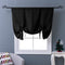 NICETOWN Blackout Curtain for Bathroom Windows - Adjustable Tie Up Shade Balloon Valance Blind (Rod Pocket Panel, 46 inches W x 63 inches L)