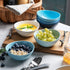 SWEEJAR Ceramic Small Bowls Set, 8 OZ for Ice Cream, Dessert, Small Side Dishes, Salad, Fruit, Set of 6 (Blue)