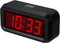 SUPLEDCK Digital Alarm Clock Battery Operated Bedside Home Travel Time Clock Night Visible LED Display (Black)