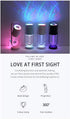 XUHE Portable Mini Humidifier, 360 degree Rotating Night Light, 200ml Cool Mist Humidifier, USB Personal Desktop Humidifier for Bedroom Travel Office Home, 2 Mist Modes Super Quiet Auto Shut-Off BLUE