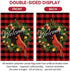 UPINLOOK Cardinal Christmas Garden Flag, Wreath Welcome Garden Flag Vertical Double Sided, Winter Valentine's Day Buffalo Check Plaid Rustic Farmhouse Yard Flag Outdoor Decoration 12.5 x 18 Inch