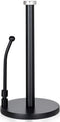 SMARTAKE Paper Towel Holder, Stainless Steel Standing Paper Towel Organizer Roll Dispenser for Kitchen Countertop Home Dining Table, Black