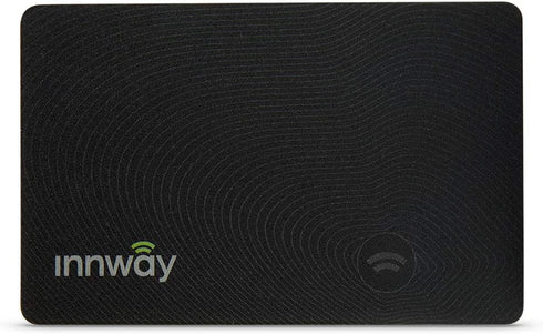 Innway Card - Ultra Thin Rechargeable Bluetooth Tracker Finder. Find Your Wallet, Bag, Backpack, Keys, Laptop, Tablet (Black)
