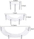 Suwimut Acrylic Riser Cupcake Display Stand, 3 Tier Clear Half Moon Dessert Stand, Tabletop Retail Semicircle Round Display Riser Shelf for Jewels, Cupcakes, Figurines and Cosmetic Items