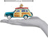 Old World Christmas Beach Gifts Glass Blown Ornaments for Christmas Tree Surfs Up Wagon