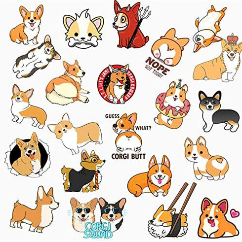 Cute Animal Welsh Corgi Pembroke Stickers (50 PCS) Funny Stickers for Teens, Girls, Adults,Kids - Stickers for Waterbottles,Laptop,Phone,Hydro Flask - Waterproof Vinyl Sticker (Welsh Corgi Pembroke)