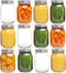 YOUEON 12 Pack 16 Oz Mason Jars with Airtight Lids and Bands, Glass Jars Canning Jars Spice Jars for Fermenting, Pickling, Juice, Jelly, Honey, Wedding Favors, Baby Foods, Silver