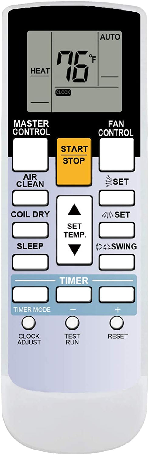 RCECAOSHAN Replacement for Fujitsu Air Conditioner Remote Control Ar-Rah2u Ar-Rah1u Ar-Rae2u Ar-Rae1u Ar-Ry3 Ar-Ry4 Ar-Ry5 Ar-Ry6 Ar-Ry7 Ar-Ry10 Ar-Ry11 Ar-Ry12 Ar-Ry14 Ar-Ry15 Ar-Ry16 Ar-Ry17 Ar-Ry19