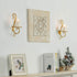 Sziqiqi Wall Candle Sconces Iron Vine Candleholder Wall Art Decoration Home Decoration Tealight Candle Stand Gold