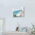 Hardy Gallery Coastal Painting Seascape Wall Art: Open Window View Picture Blue Ocean & Beach Artwork on Canvas for Bedroom (16'' x 12'' x 1 Panel)
