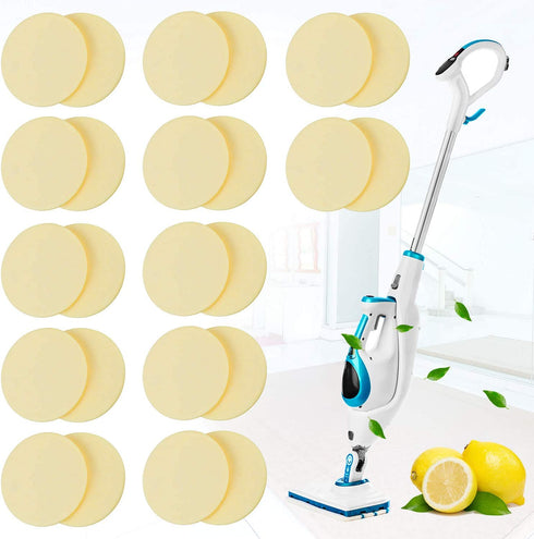 24 Pack Replacement Steam Mop Scent Discs Steam Mop Fragrance Discs Pads Compatible with Bissell Powerfresh and Symphony Series Fits Model 1940, 1806 and 1132, Lemon Fresh Fragrance