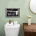 Teal Wall Art, Funny Bathroom Picture Wall Decor, Restroom Canvas Prints Black and White Please Seat Yourself Sign Rustic Turquoise Welcome Signs Painting Accessories Farmhouse Home Decoration 8 x 14"