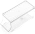 Set of 1- JinaMart Refrigerator Organizer Bin Pop Soda Can Beverage Holder for Fridge, Kitchen, Countertops, Cabinets, Clear Plastic Can Dispenser and Canned Food Pantry Storage Rack(With Lid)