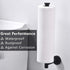 Matte Black Paper Towel Holder,Under Kitchen Cabinet Towel Paper Rack,Wall Mounted Round SUS304 Stainless Steel Dispenser for Bathroom Kitchen Tissue Towel Roll,11 inch